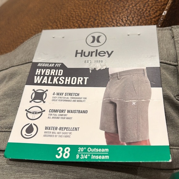 New Hurley Hybrid Walk Short 4-way Stretch, Comfort Waistband & Water-Repellent! - Picture 6 of 6